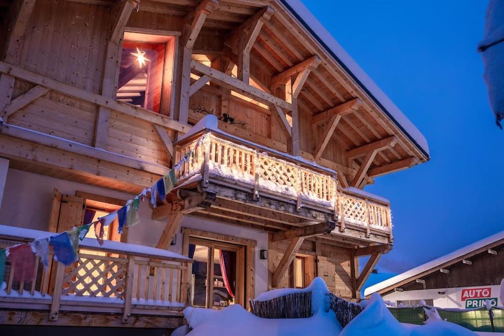 Charmant Appartement Dans Chalet, Coeur De Megève Kültér fotó