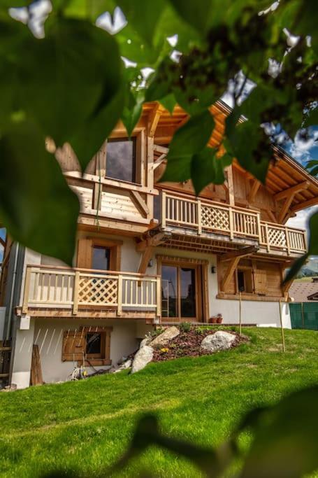 Charmant Appartement Dans Chalet, Coeur De Megève Kültér fotó