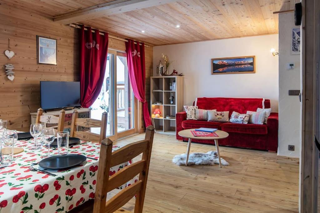 Charmant Appartement Dans Chalet, Coeur De Megève Kültér fotó